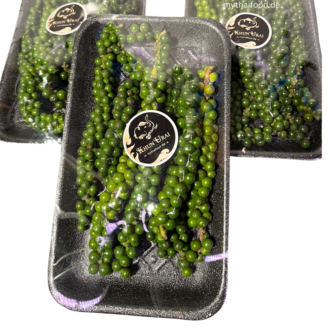Frische grüner Pfeffer 100g/พริกไทยอ่อน