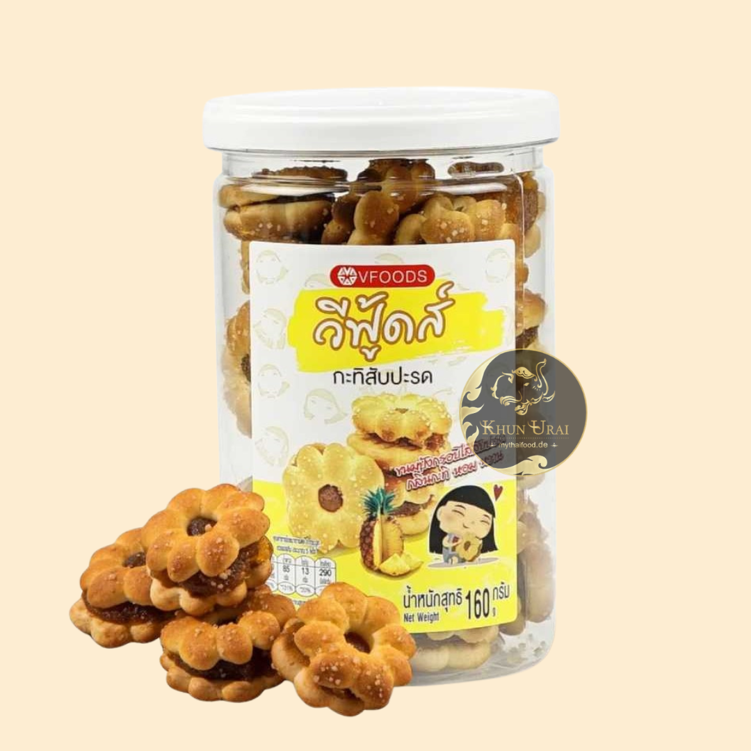 Kokonus Biscuits mit Ananas ( Vfoods )/ กะทะสัปรส 160g.