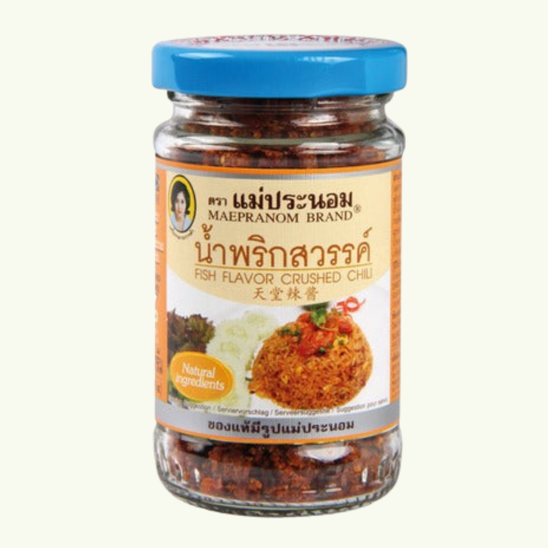 Fisch Flavor Crushed Chili ( Mea Pranom )/น้ำพริกสวรรค์ 67g.