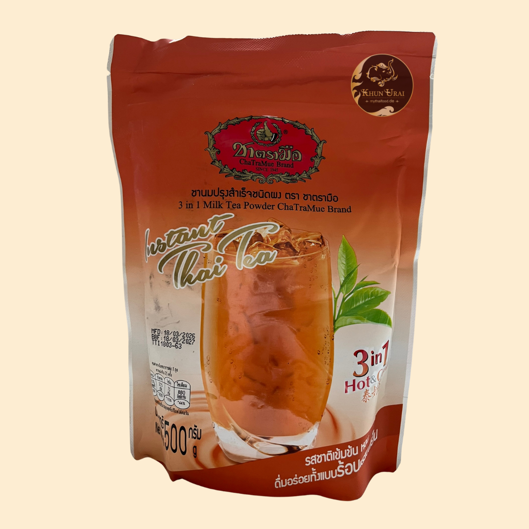Milch Tee Pulver 3 in 1/ชานมปรุงสำเร็จชนิดผง ตรามือ 500g