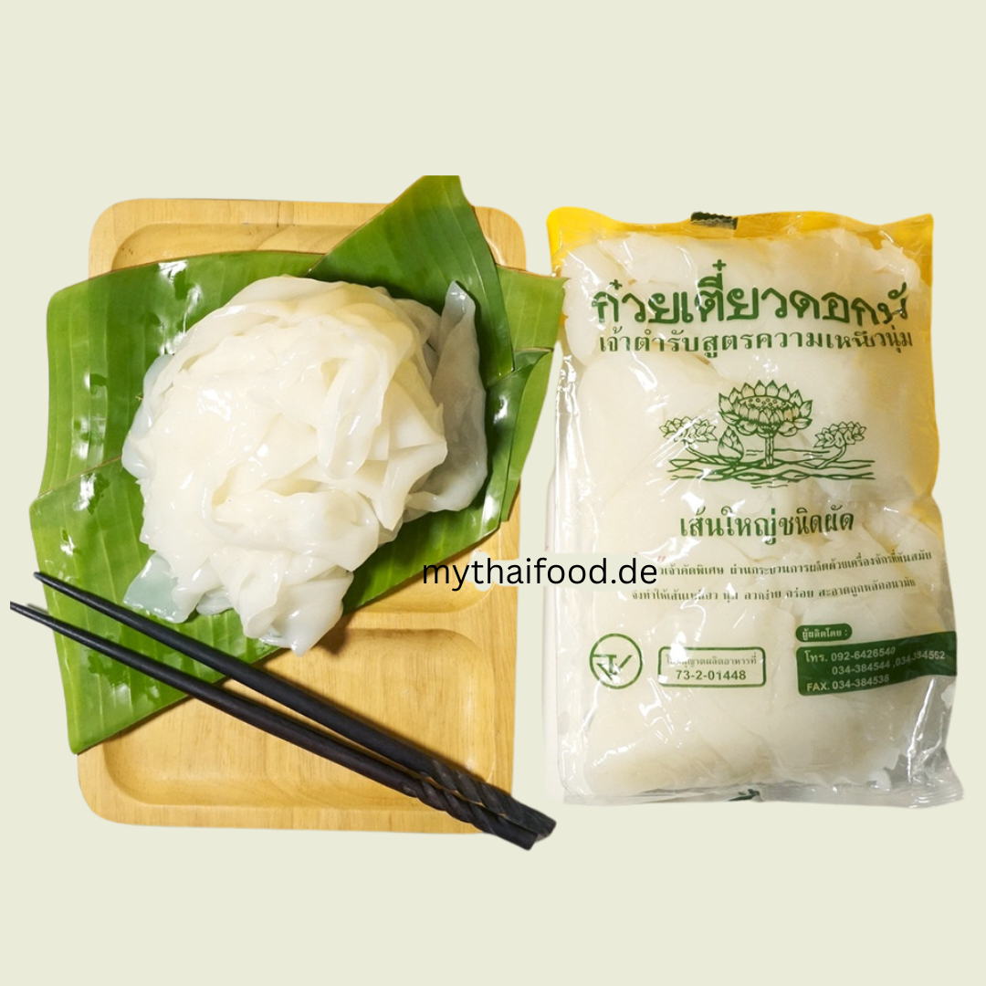 Geschnitten frischen Nudeln( Lotus ) / เส้นใหญ่สด ตราดอกบัว 500g
