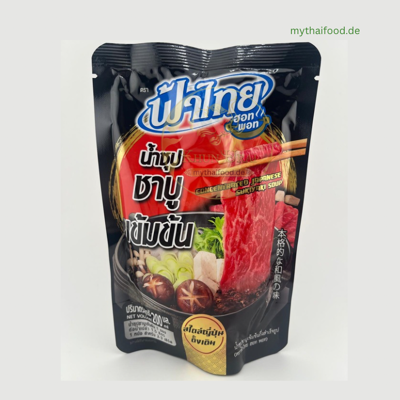 น้ำซุปสุกี้ยากี้เข้มข้น ตราฟ้าไทย 200ml