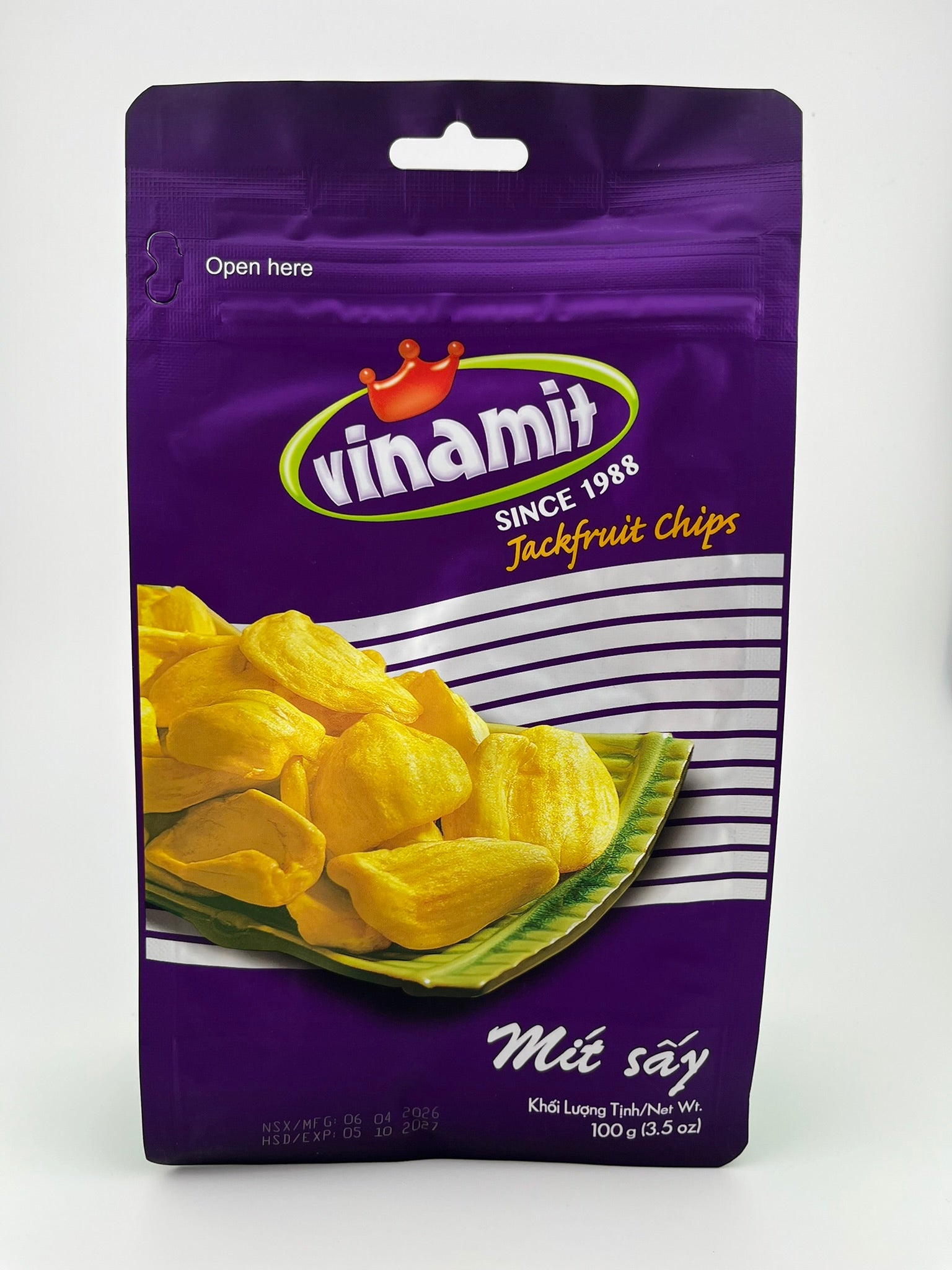 Jackfruchtsnack in Stücke (Vinamit Brand)100g/ขนมขนุนกรอบ