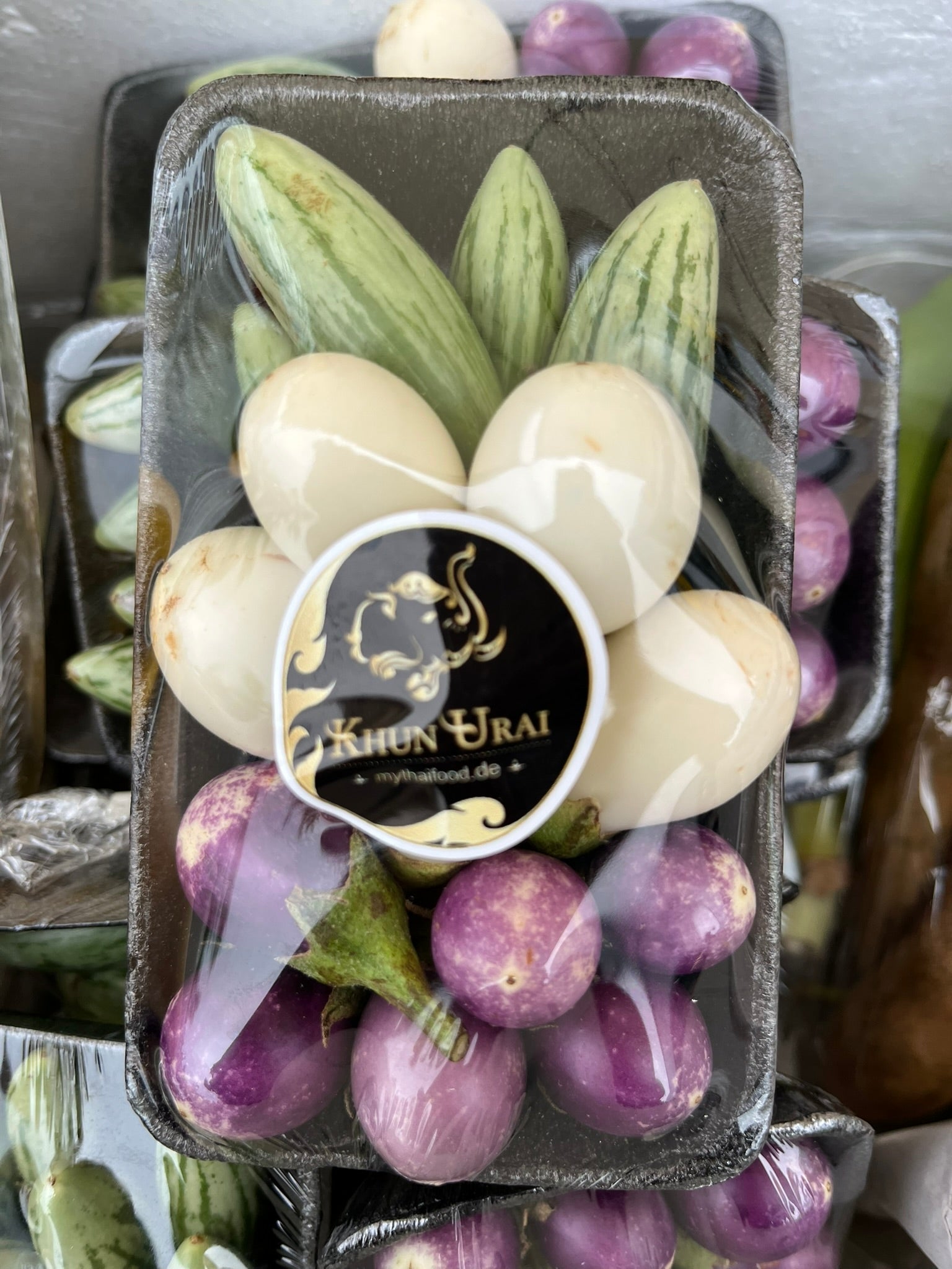 Dreifarbige Aubergine Mix/ มะเขือสีรวม 100g